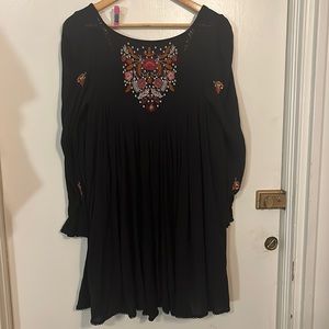 Free people black flowy dress. Size xs runs large